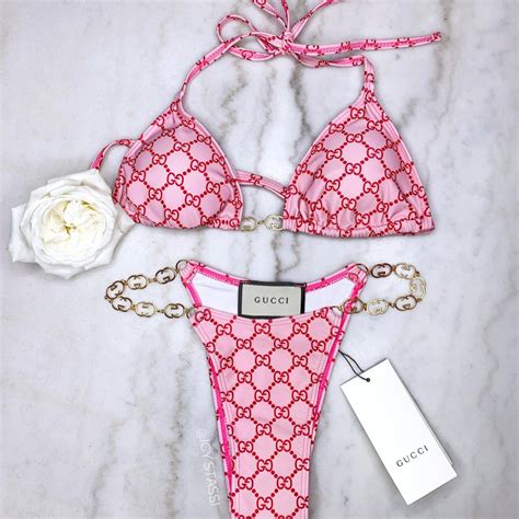 pink gucci swimsuit
